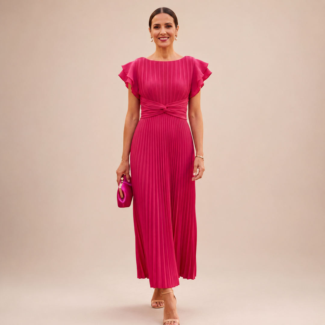Novalie - Fließendes Plissee-Maxikleid