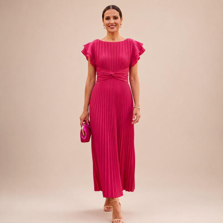 Novalie - Fließendes Plissee-Maxikleid