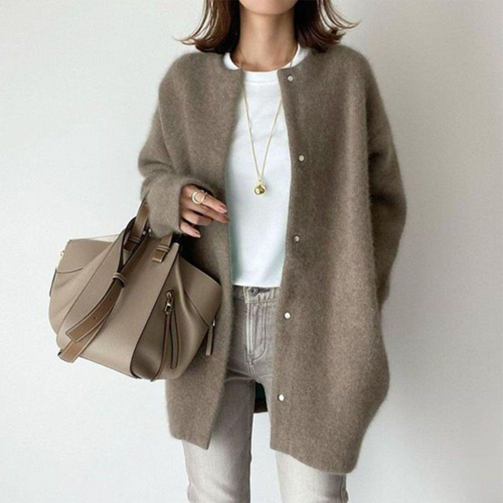 Avenique - Softtouch-Longline-Strickjacke