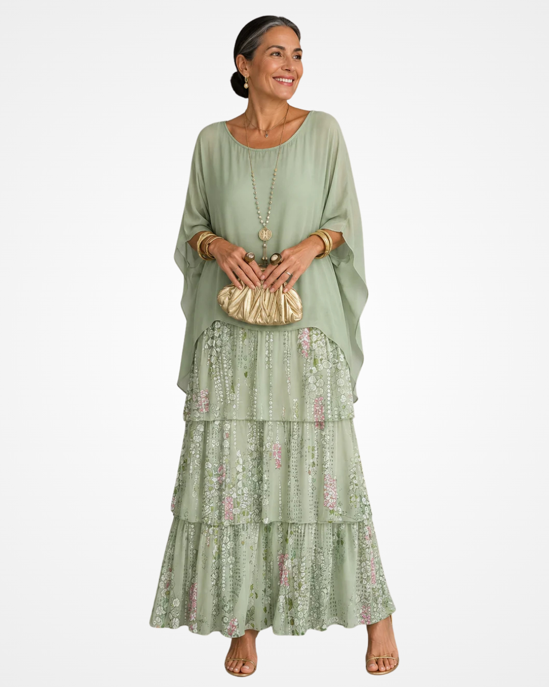 Sylvia - Weiches, fließendes Maxikleid