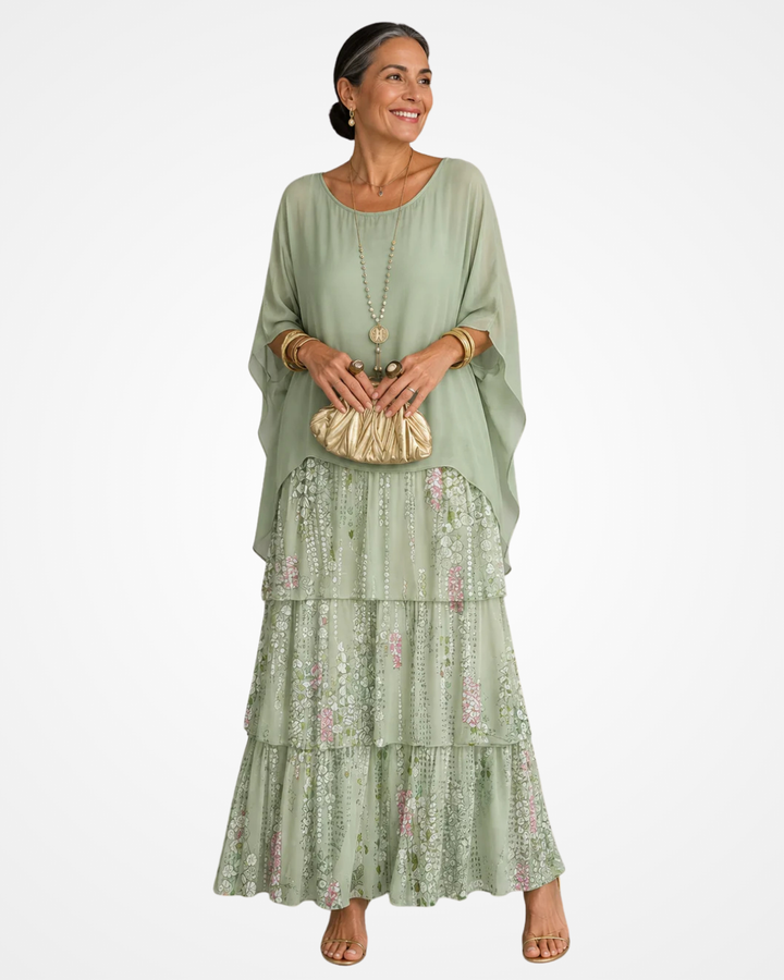 Sylvia - Weiches, fließendes Maxikleid