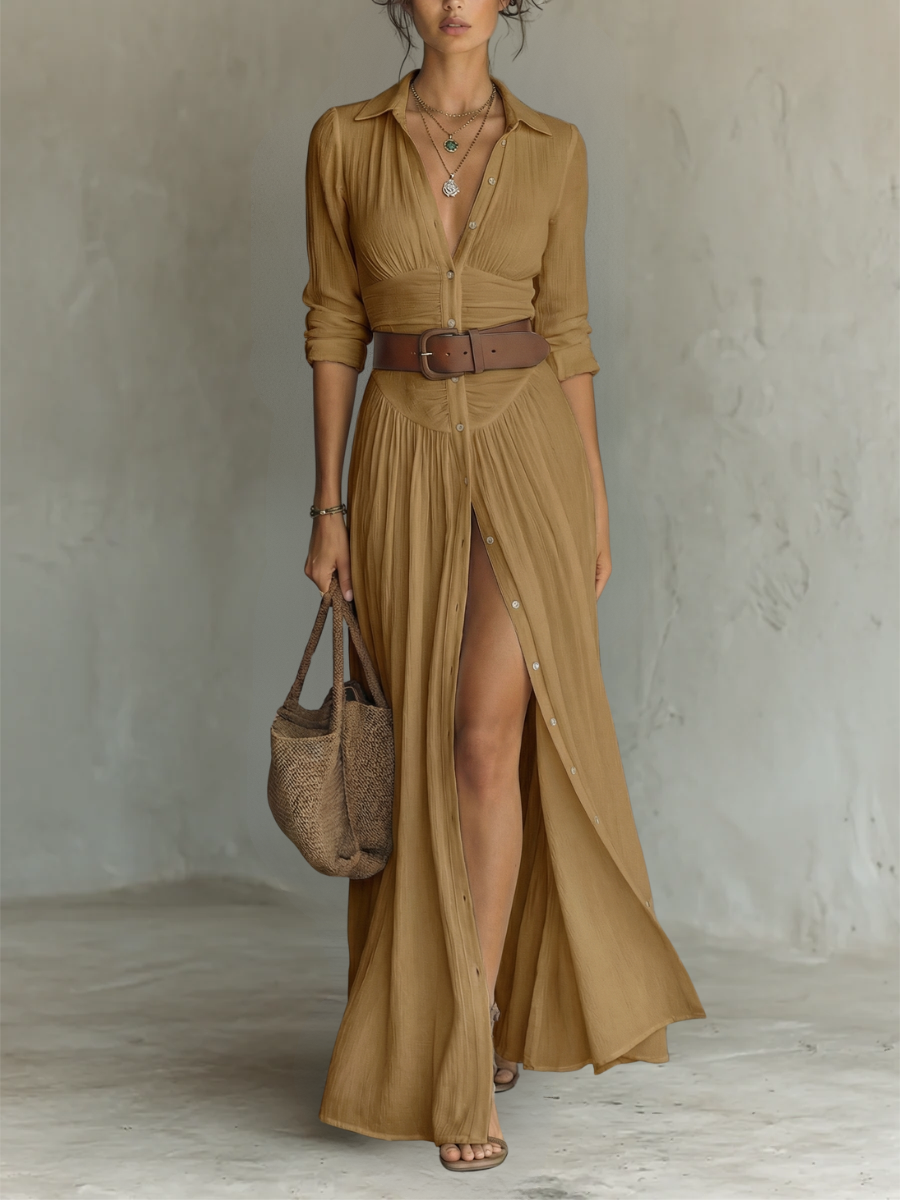 Melusine - Luftiges Maxikleid mit Gürtel