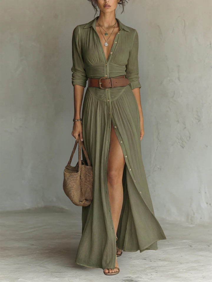 Melusine - Luftiges Maxikleid mit Gürtel