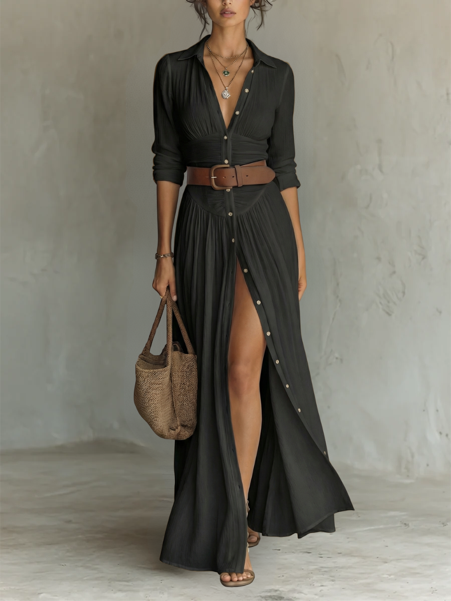 Melusine - Luftiges Maxikleid mit Gürtel