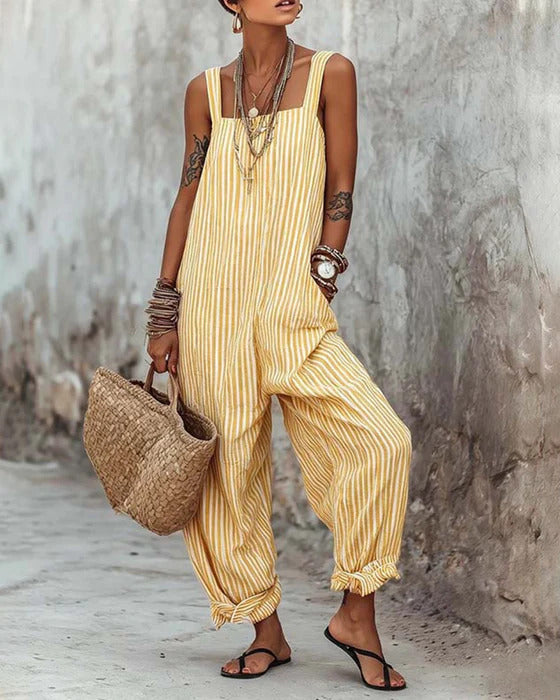 Noella - Leichter gestreifter Jumpsuit