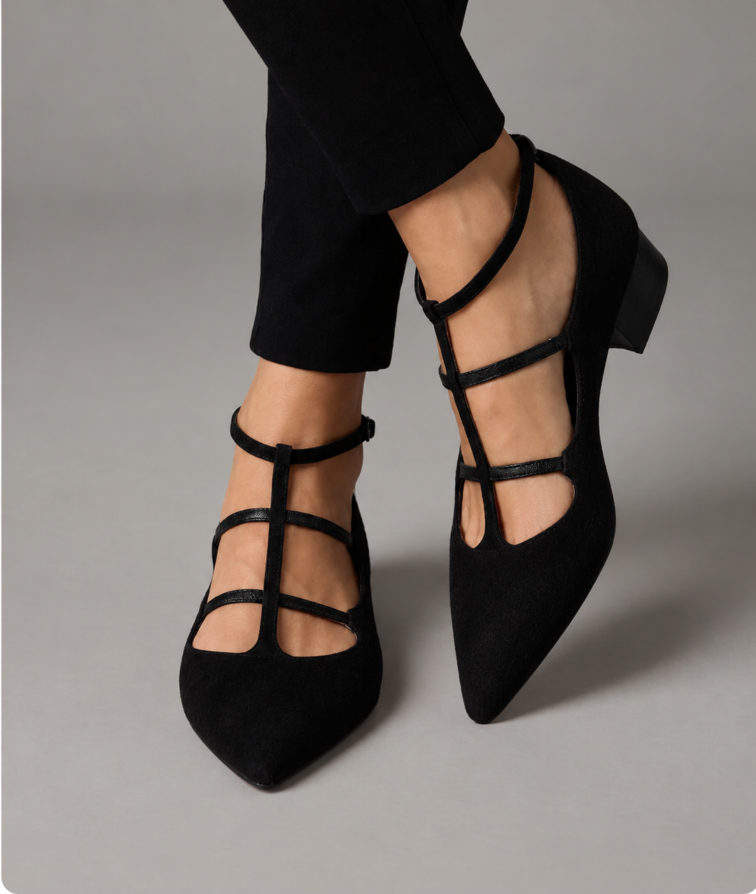 Georgina - Raffinierte Riemchen-High-Heels im Leoparden-Print