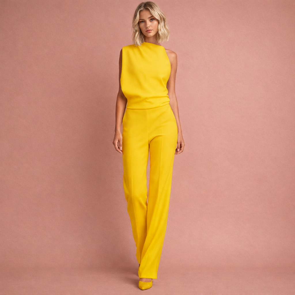 Georgiana - Luftiger ärmelloser Jumpsuit mit weitem Bein