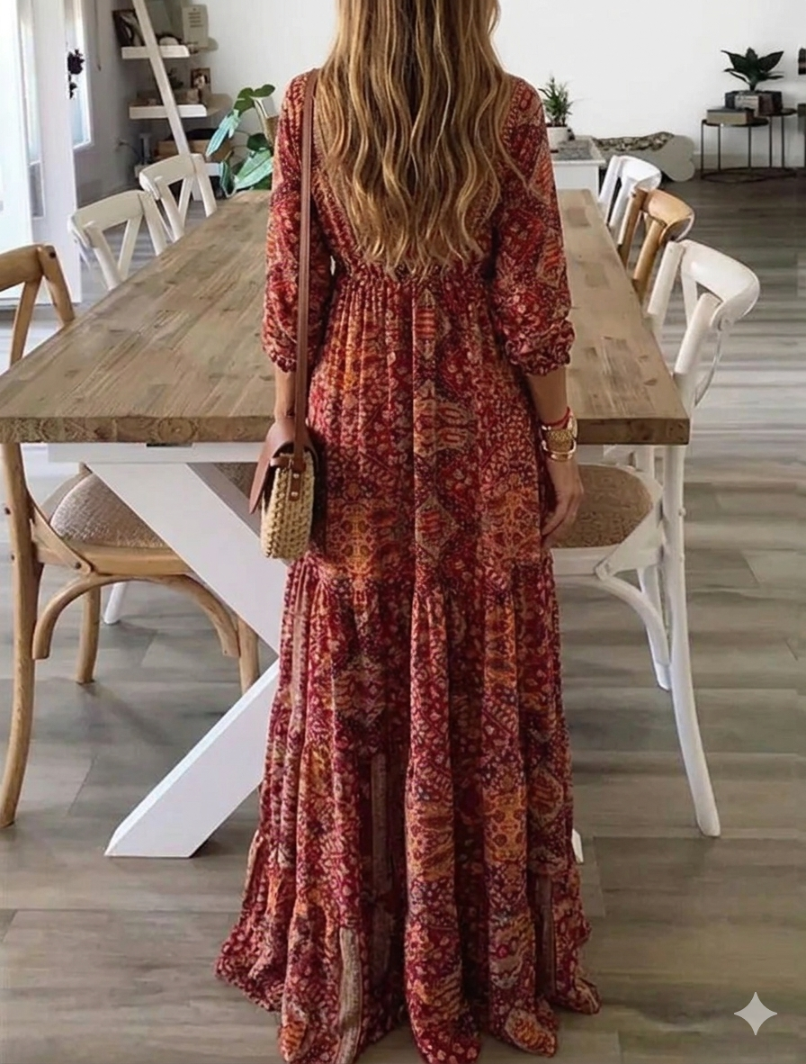 Ysavelle - Soft-Touch Boho-Kleid