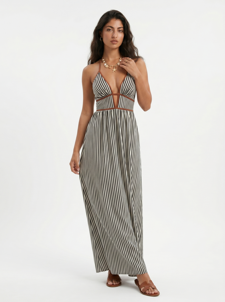Lilliet - Skulpturales Neckholder-Maxikleid
