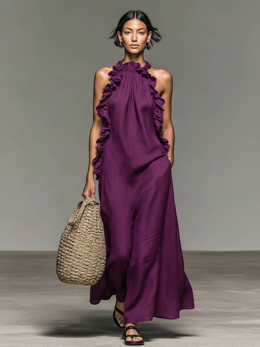 Vionessa - Soft-Touch-Maxikleid
