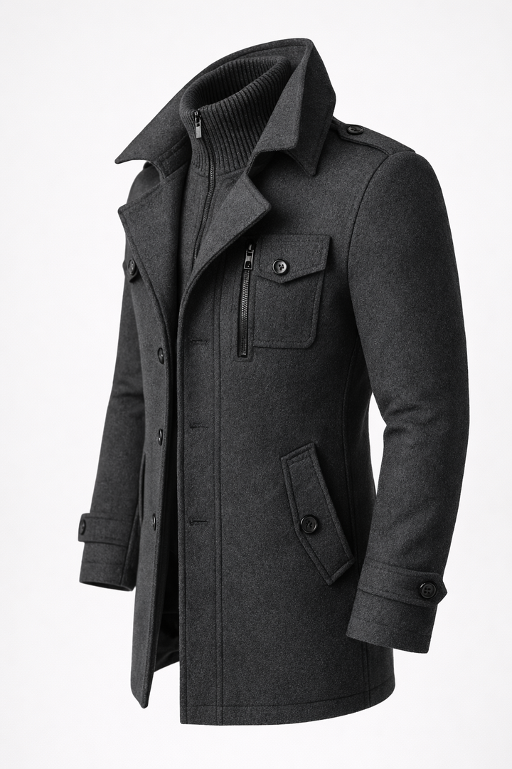 Ivan - Doppelreihiger Longline-Mantel