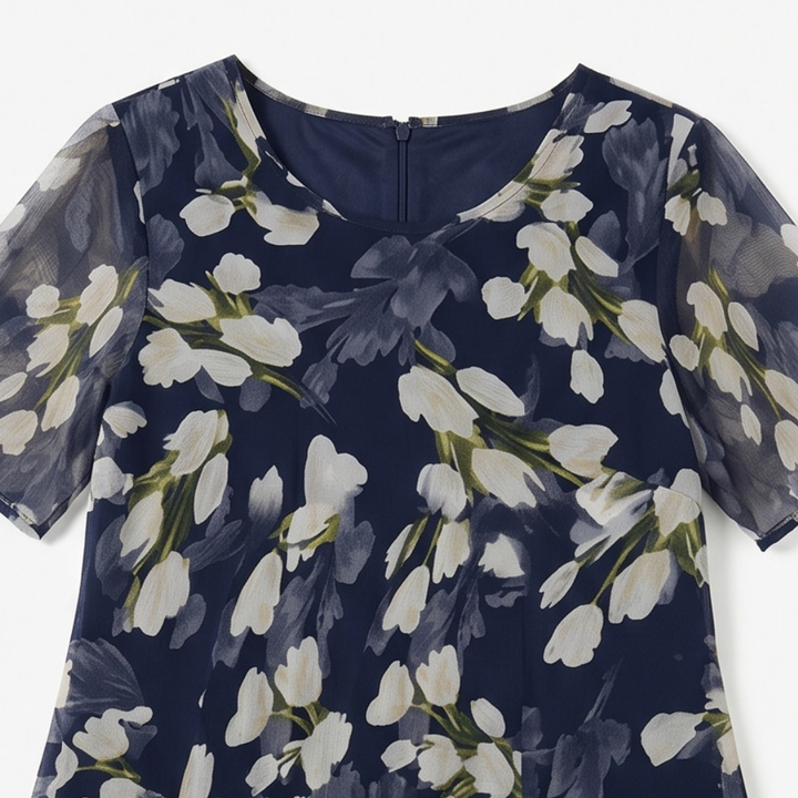 Genevora - Luftiges Midikleid mit Blumenmuster