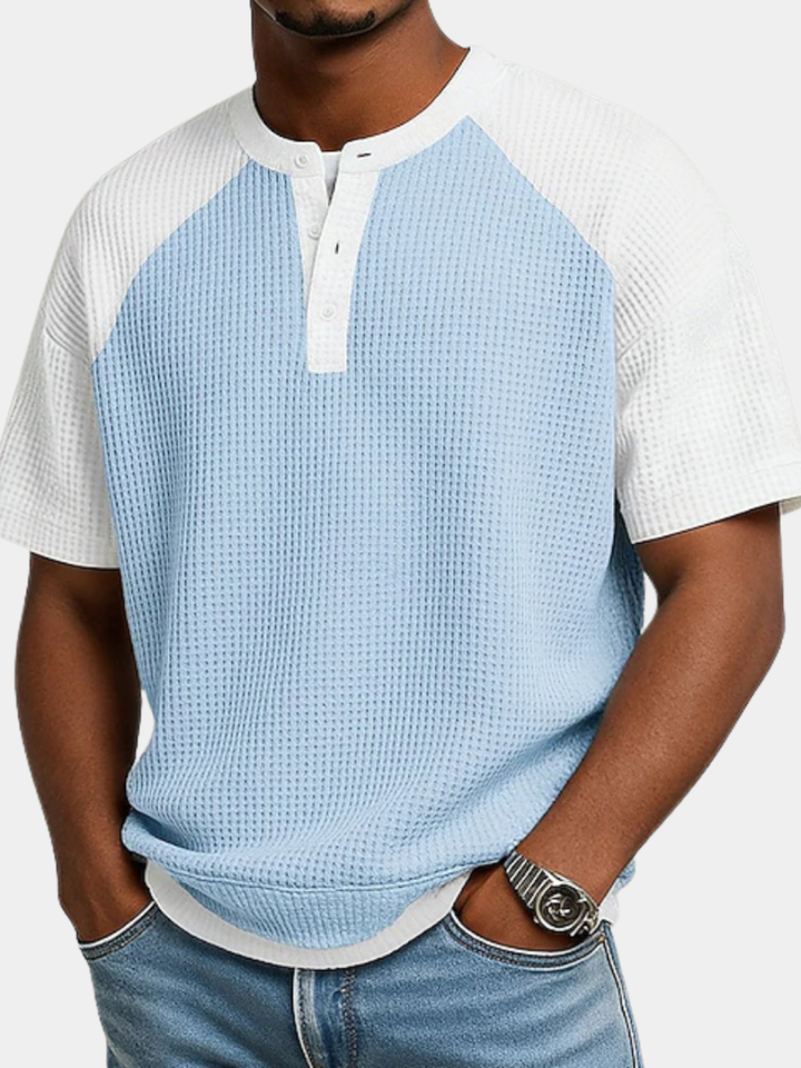 Arbor - Strukturiertes Waffelstrick-Poloshirt