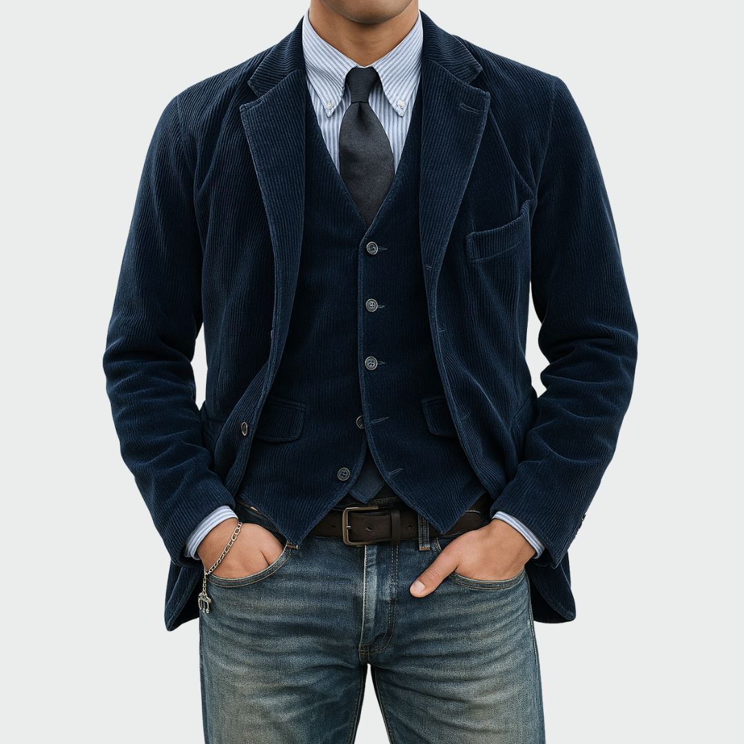Darnor - maßgeschneidertes Blazer-und-Weste-Set