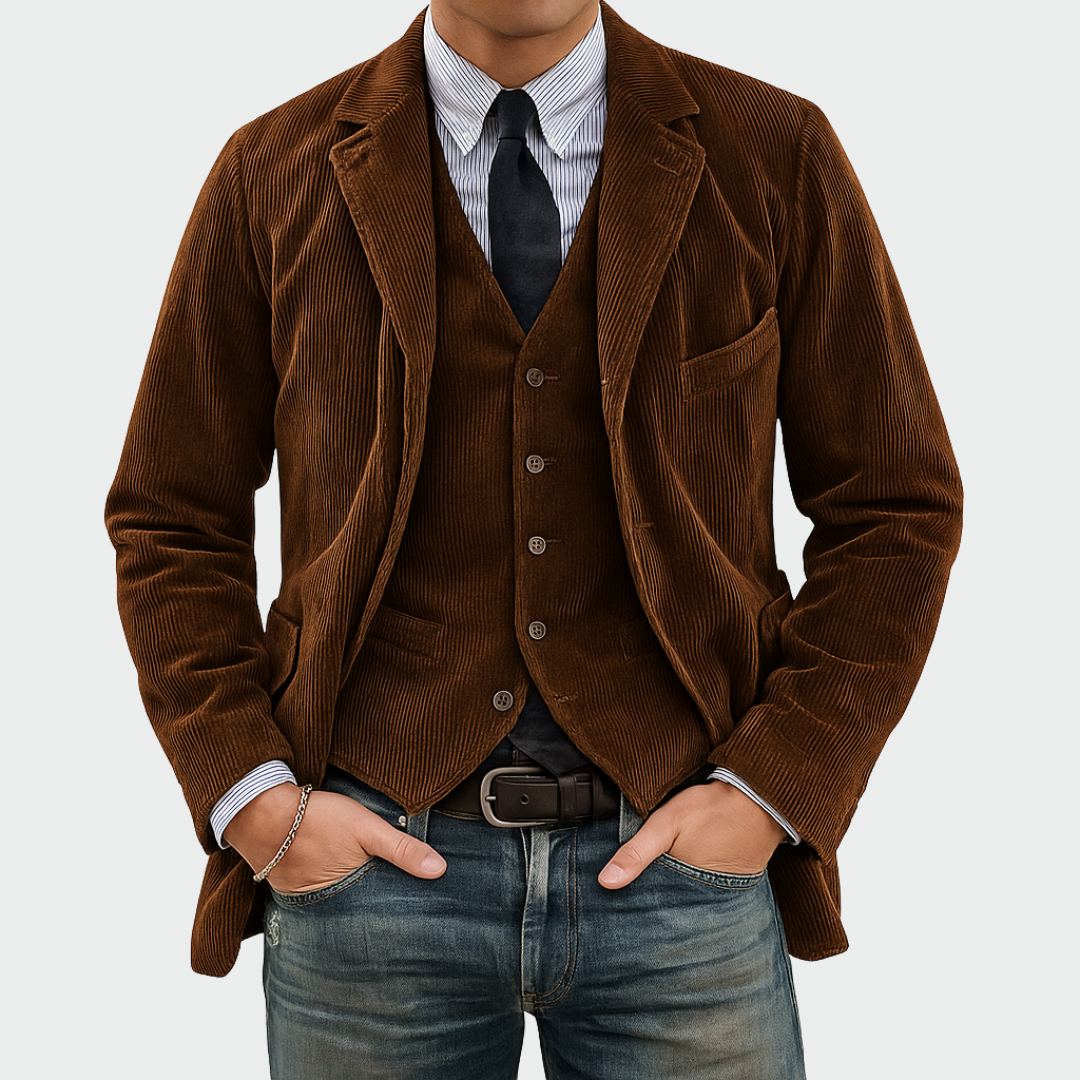 Darnor - maßgeschneidertes Blazer-und-Weste-Set