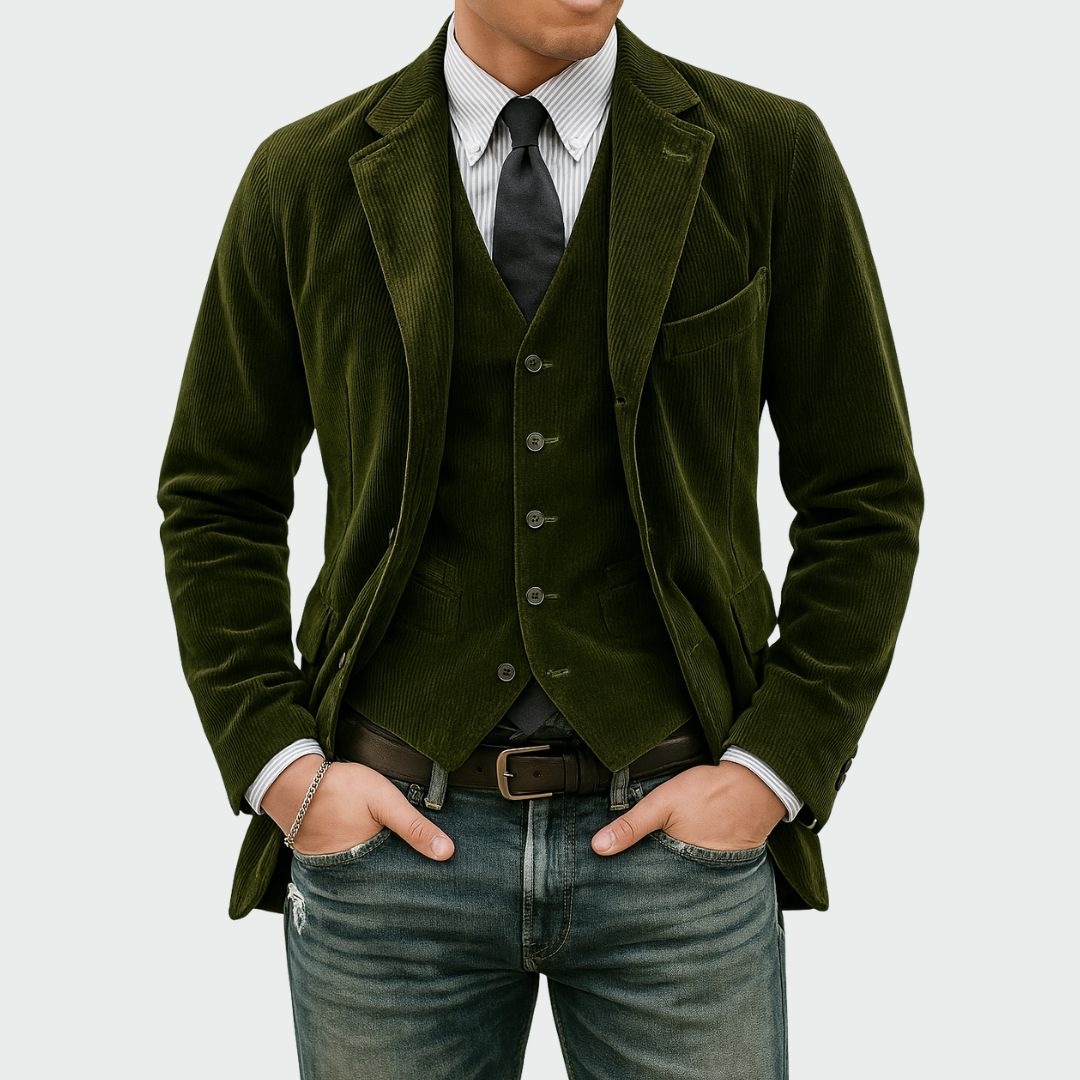 Darnor - maßgeschneidertes Blazer-und-Weste-Set