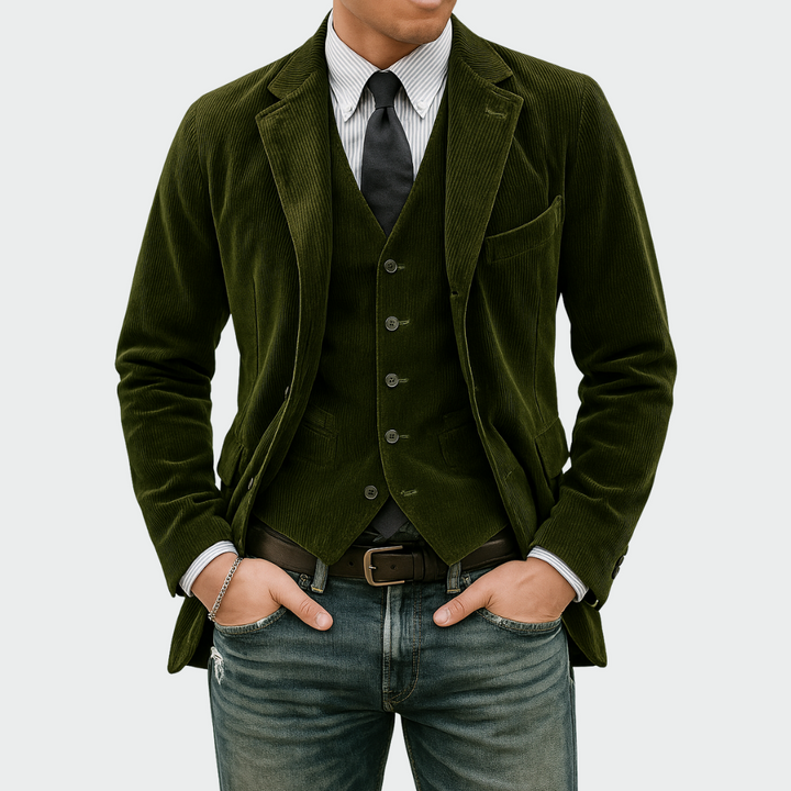 Darnor - maßgeschneidertes Blazer-und-Weste-Set