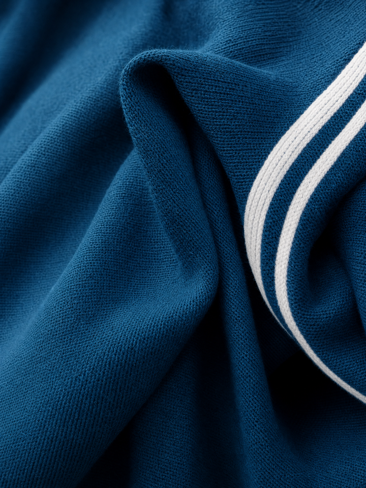 Aida - Sportliches gestreiftes Maxikleid mit langen Ärmeln