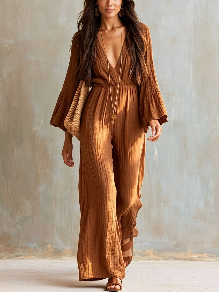 Florabelle - Weitbeiniger Soft-Touch-Jumpsuit