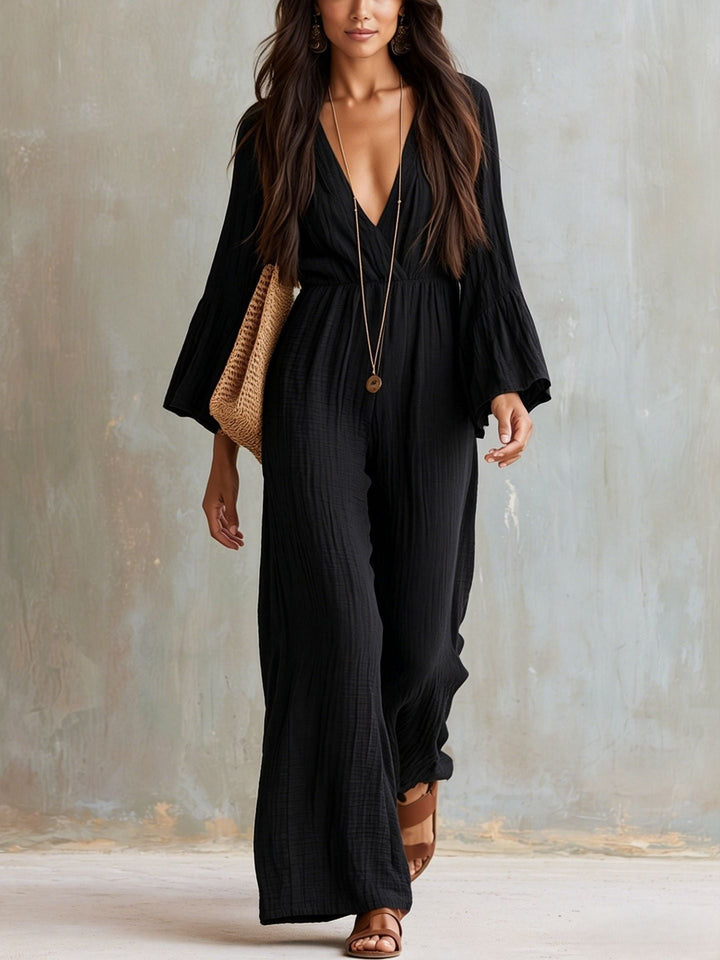 Florabelle - Weitbeiniger Soft-Touch-Jumpsuit