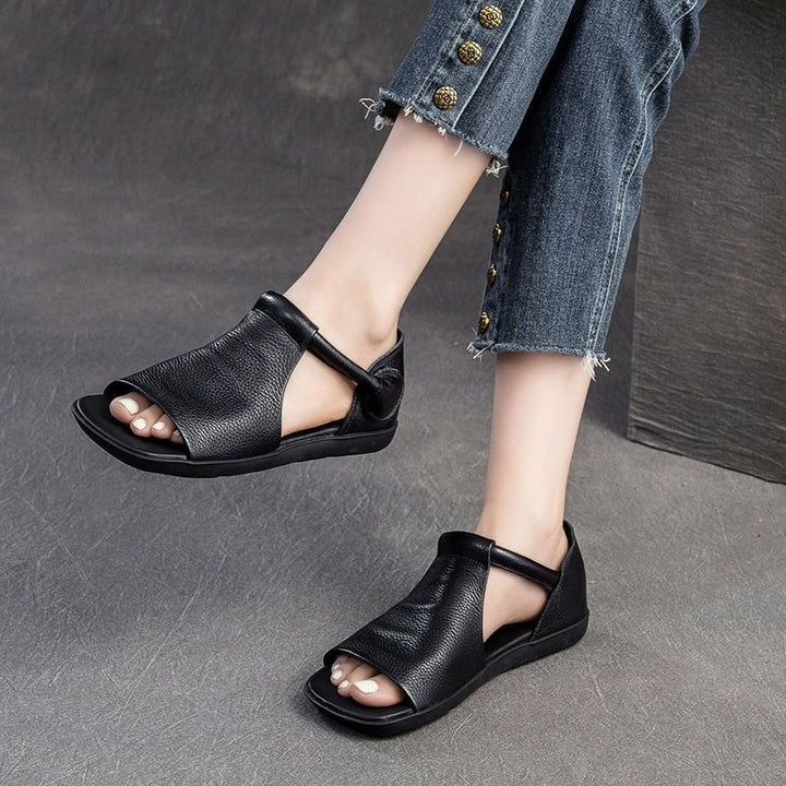 Fiorelle - Strukturierte Sandalen mit offener Zehenpartie