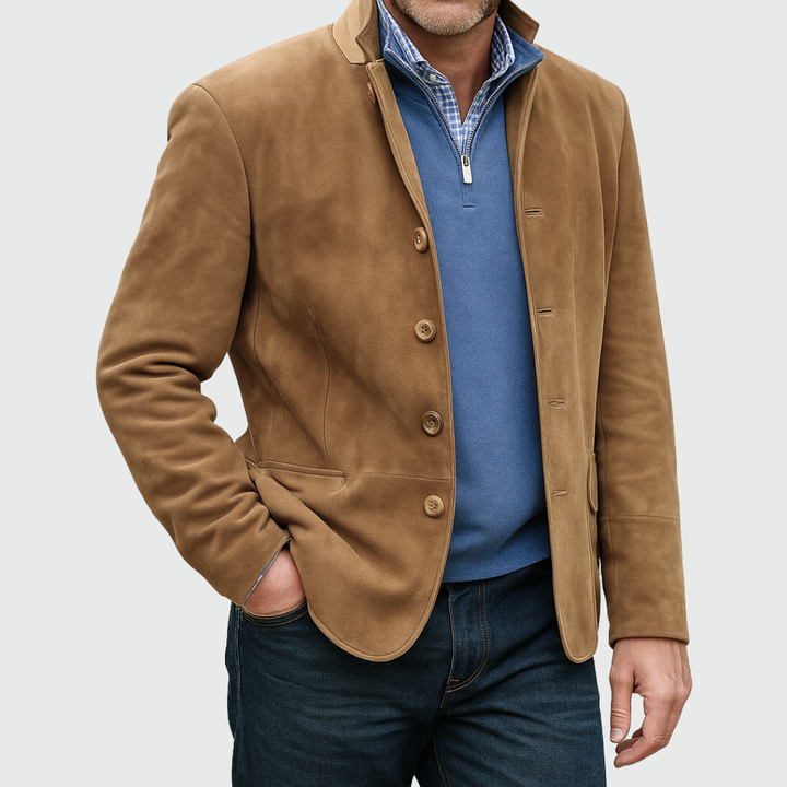 Aberley - Softtouch-Jacke mit Knopfleiste vorn