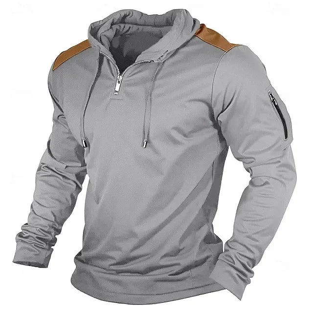 Carter - Half-Zip-Hoodie mit kontrastfarbenen Schultern