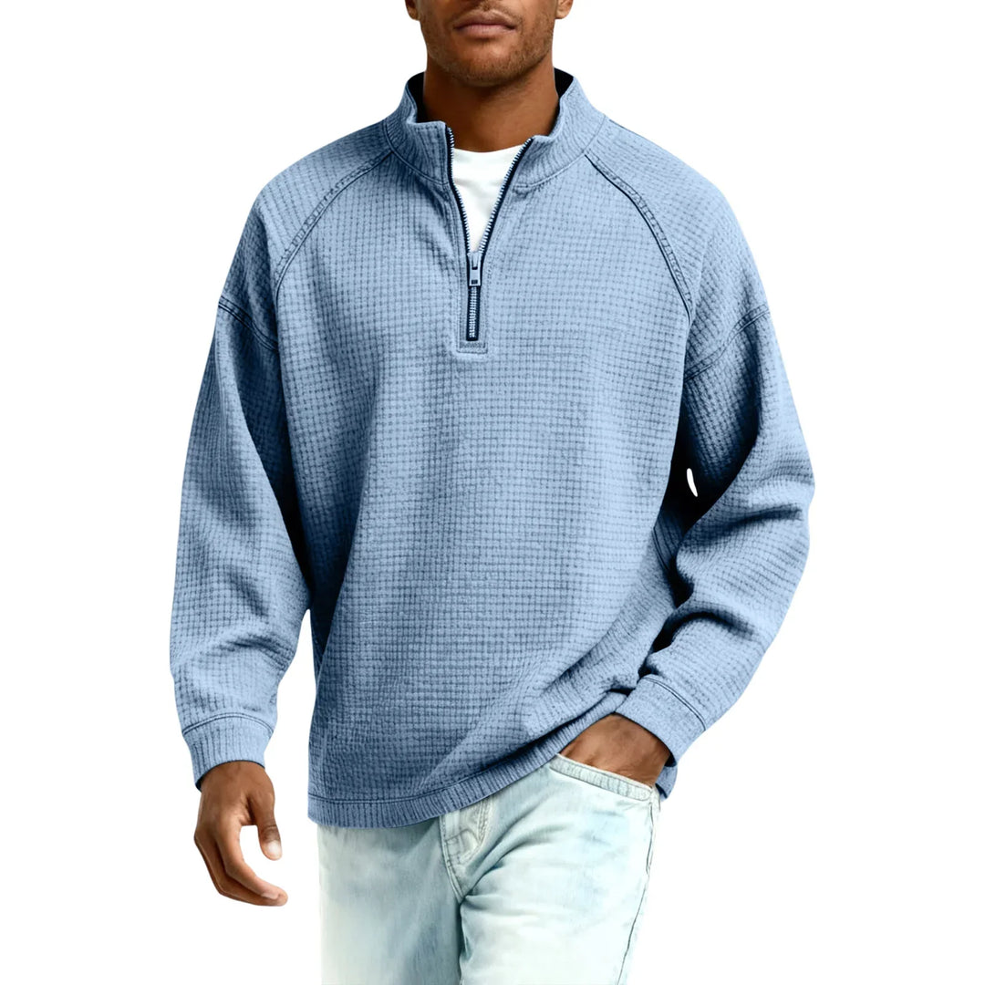 Jude - Strukturiertes Waffelstrick-Sweatshirt