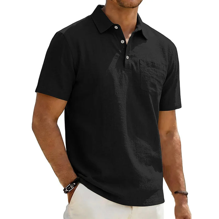 Grafton - Strukturiertes Kurzarm-Poloshirt