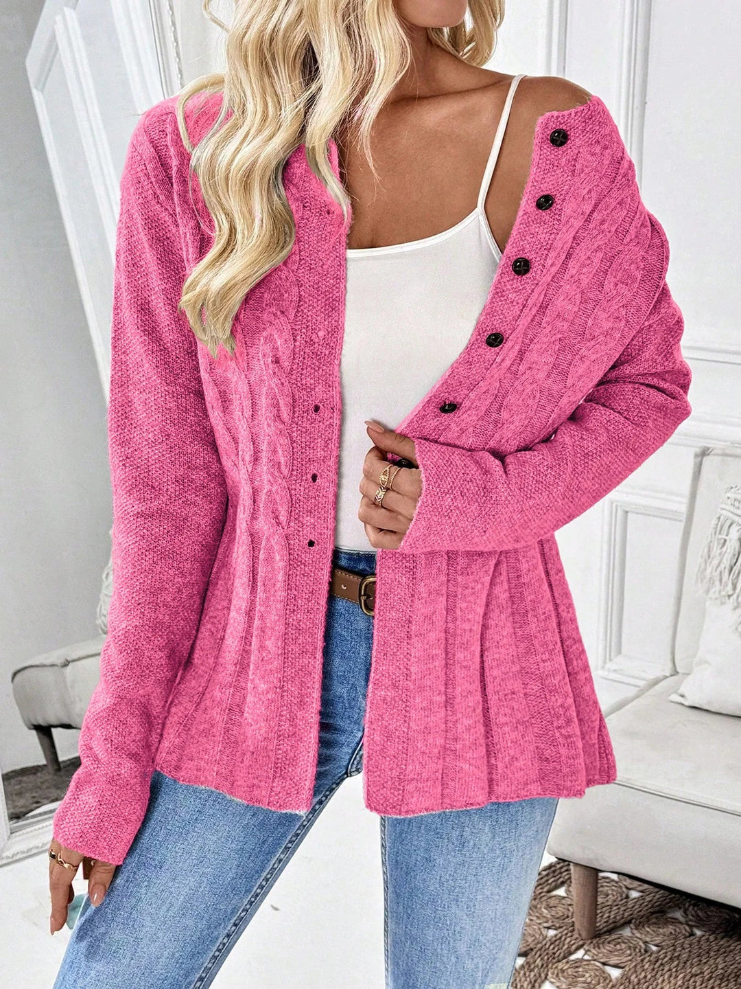 Zarela - Offener Premium-Strickcardigan