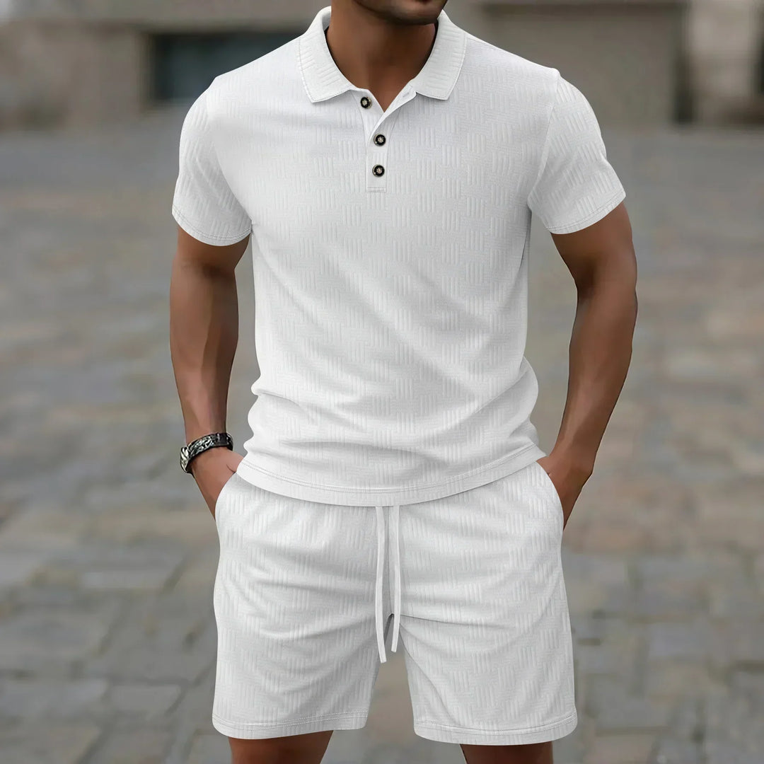 Pryce - Leichtes Set aus Herren-Poloshirt und Shorts