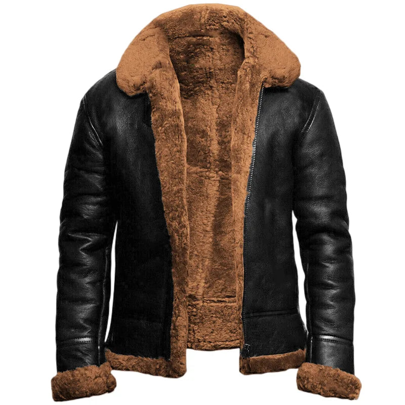 Carson - Warme Jacke mit Kontrastkragen