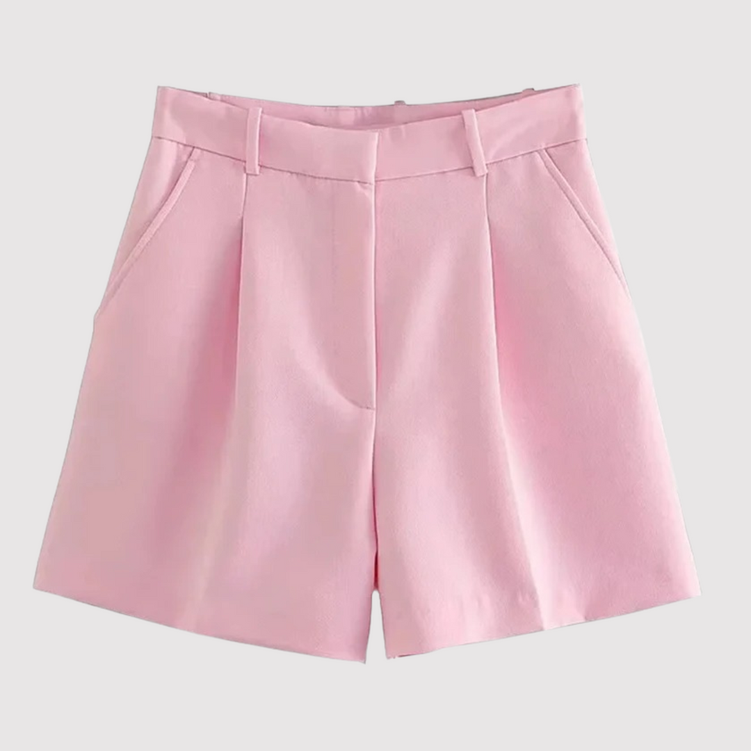 Mirelle - maßgeschneiderte hochtaillierte Bundfalten-Shorts