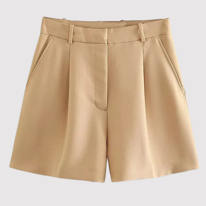 Mirelle - maßgeschneiderte hochtaillierte Bundfalten-Shorts