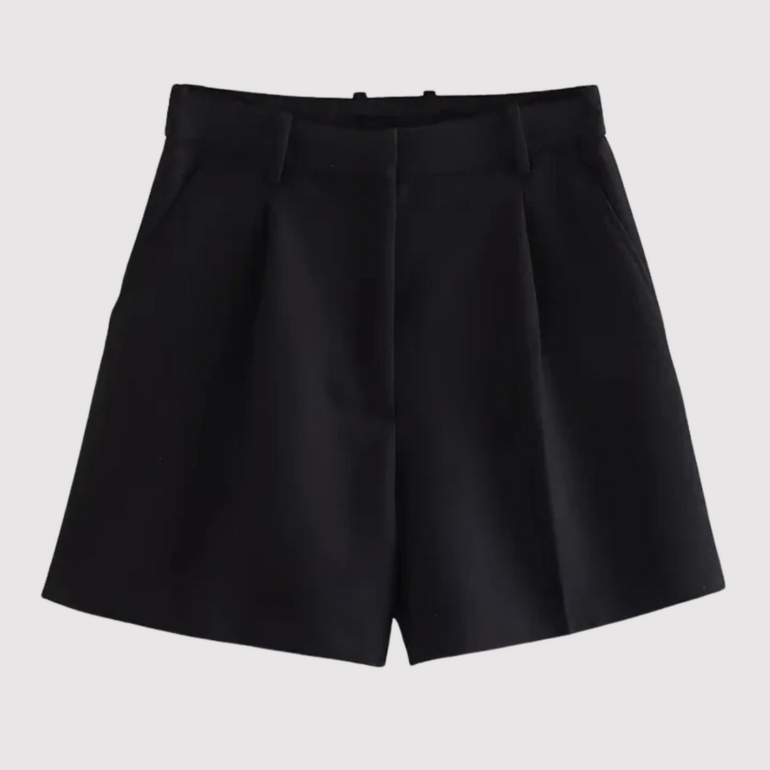 Mirelle - maßgeschneiderte hochtaillierte Bundfalten-Shorts