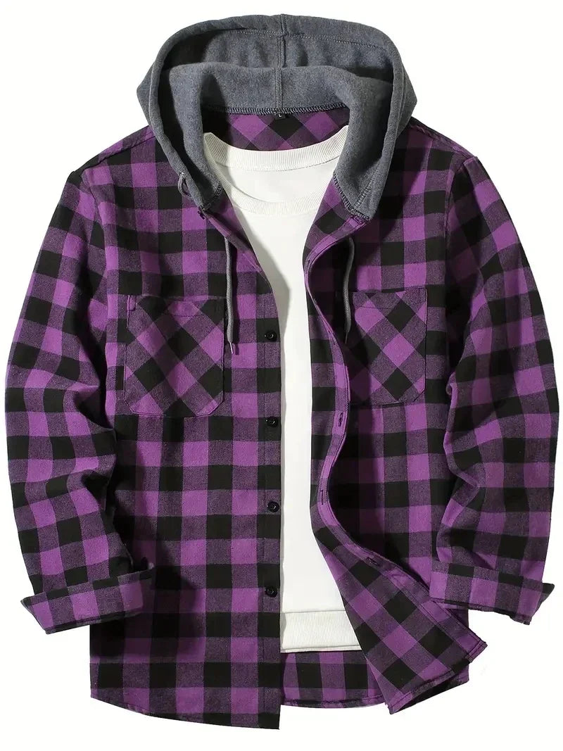 Jastor - Wattierte Karo-Jacke