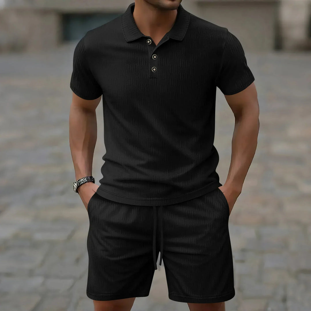 Pryce - Leichtes Set aus Herren-Poloshirt und Shorts