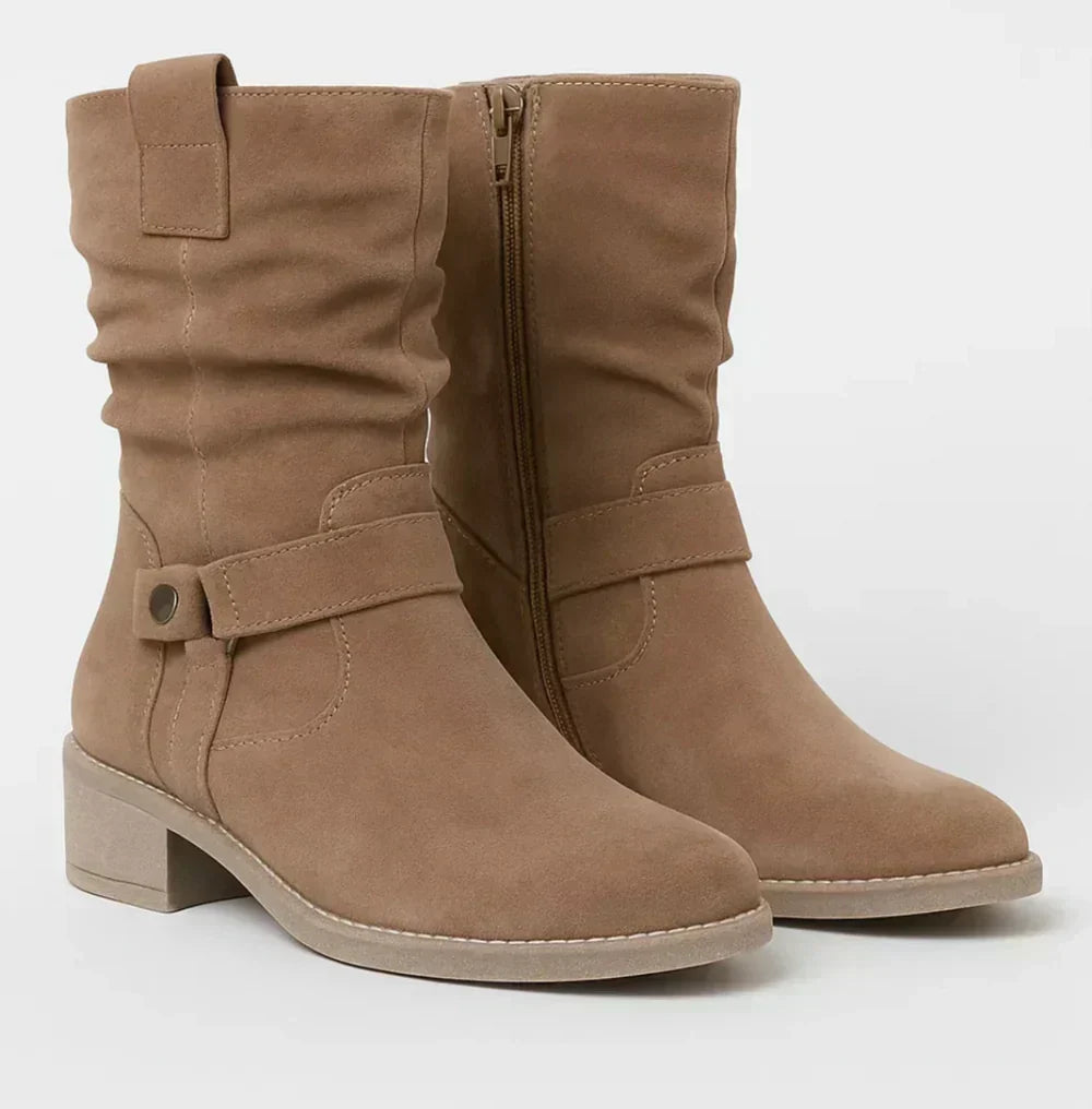Calluna - Wadenhohe Soft-Touch Blockabsatz-Stiefel
