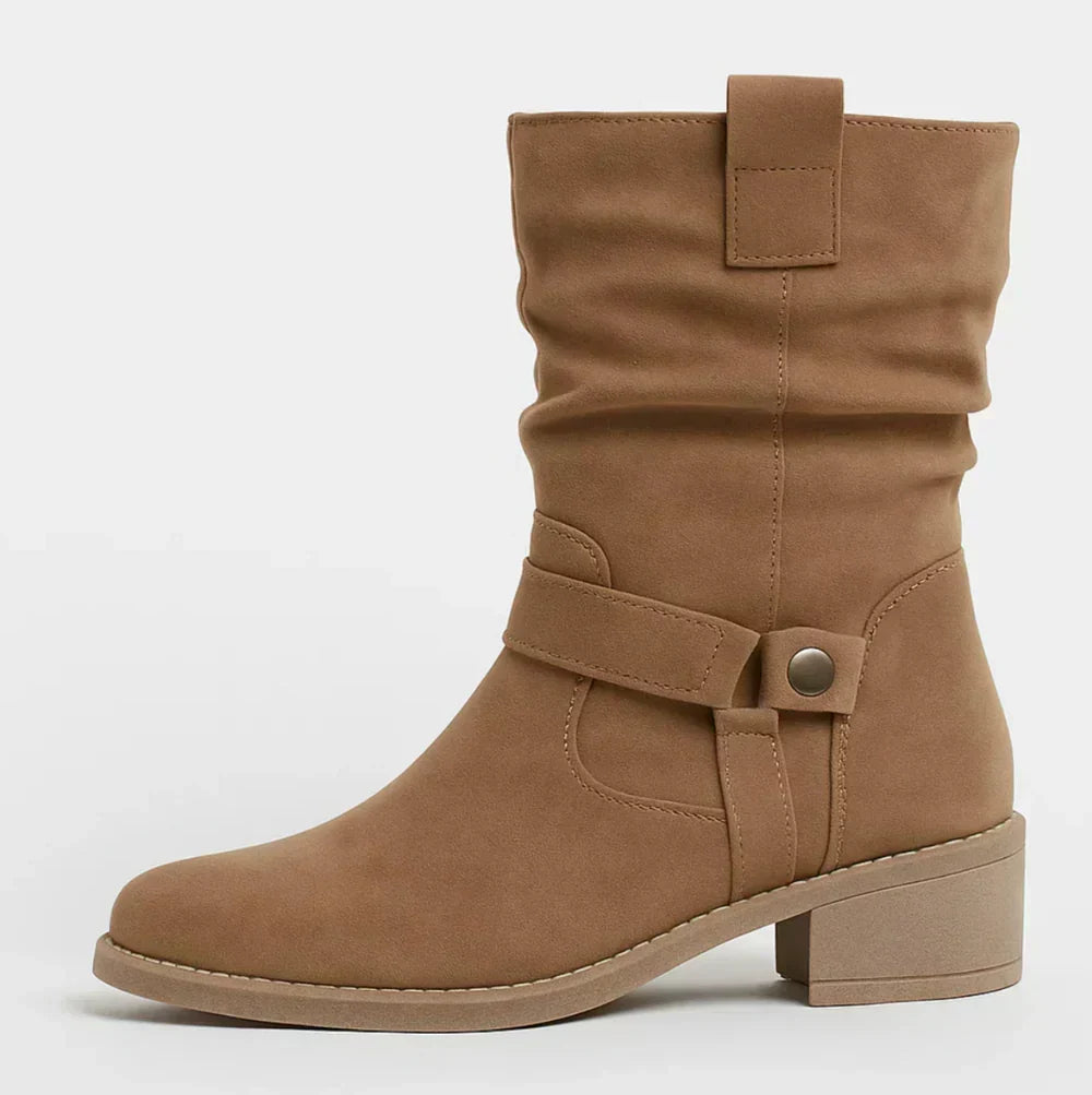 Calluna - Wadenhohe Soft-Touch Blockabsatz-Stiefel