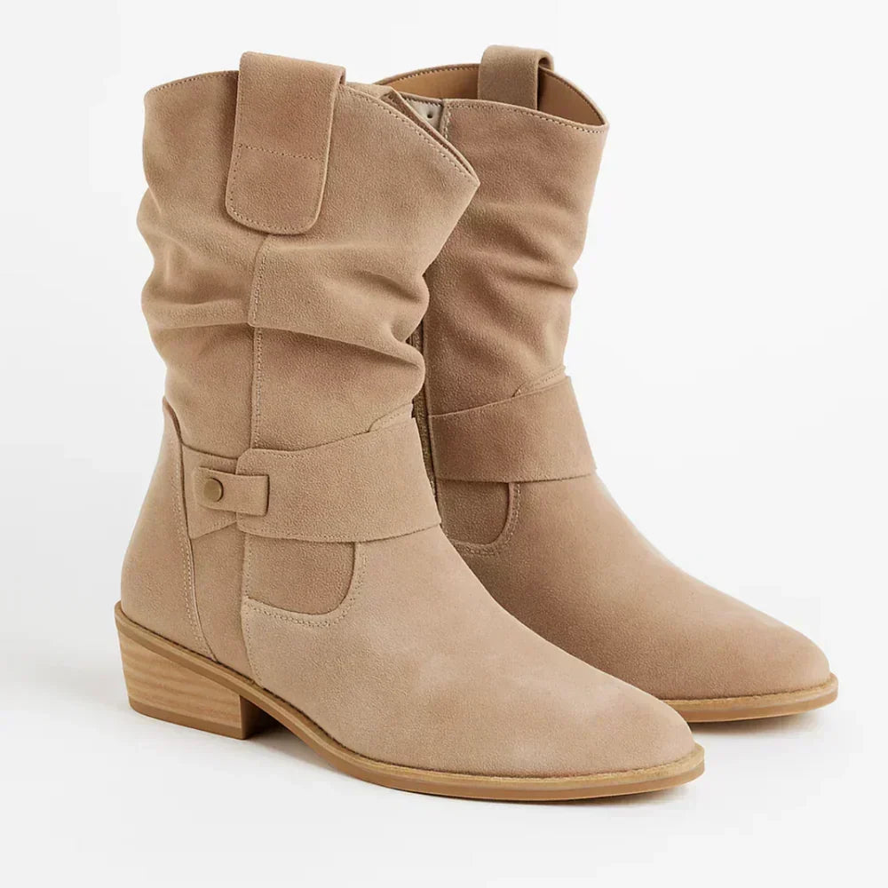Calluna - Wadenhohe Soft-Touch Blockabsatz-Stiefel