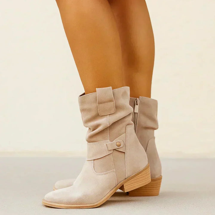 Calluna - Wadenhohe Soft-Touch Blockabsatz-Stiefel