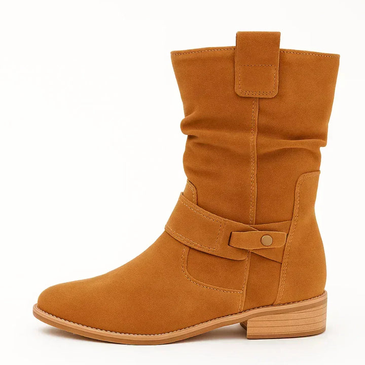 Calluna - Wadenhohe Soft-Touch Blockabsatz-Stiefel