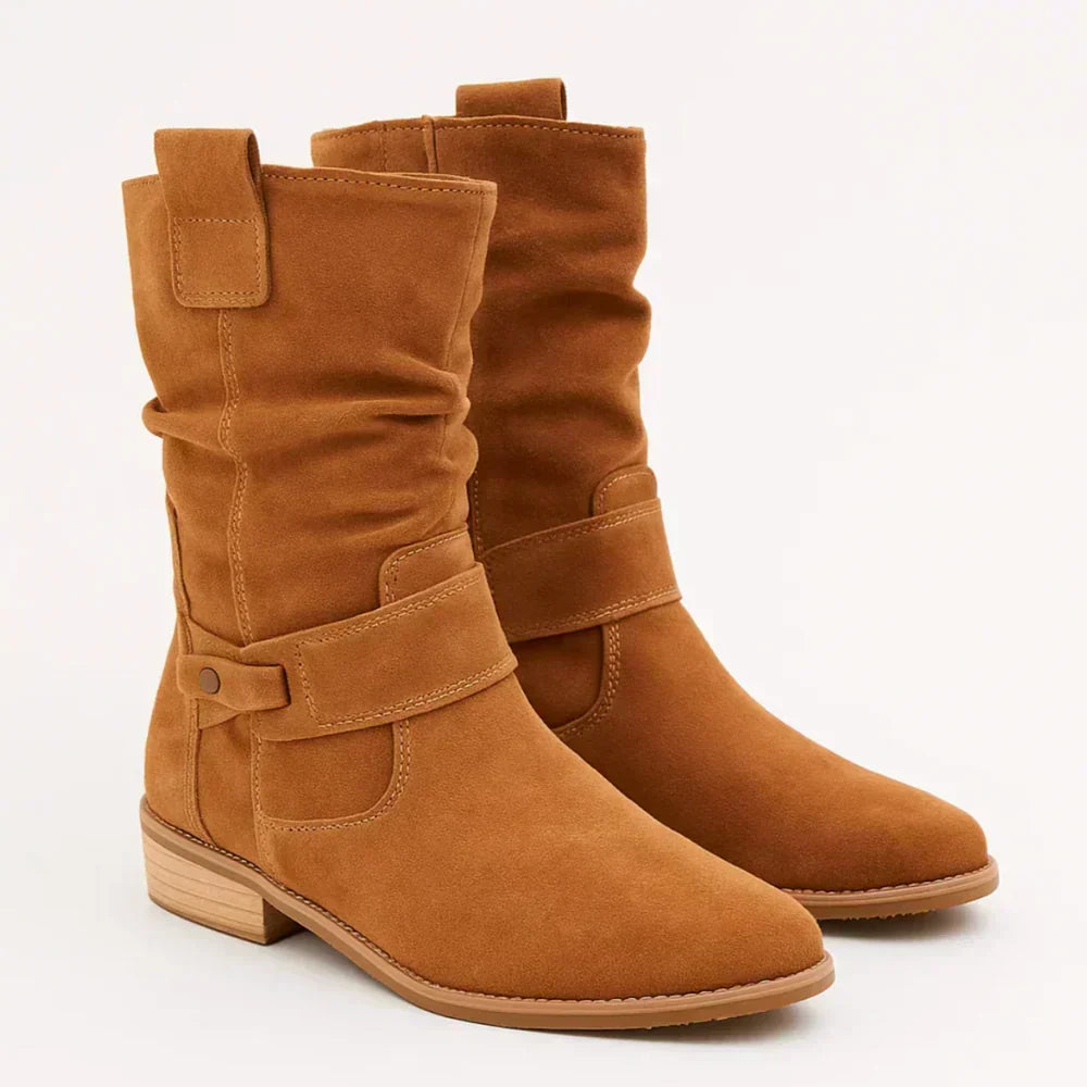 Calluna - Wadenhohe Soft-Touch Blockabsatz-Stiefel