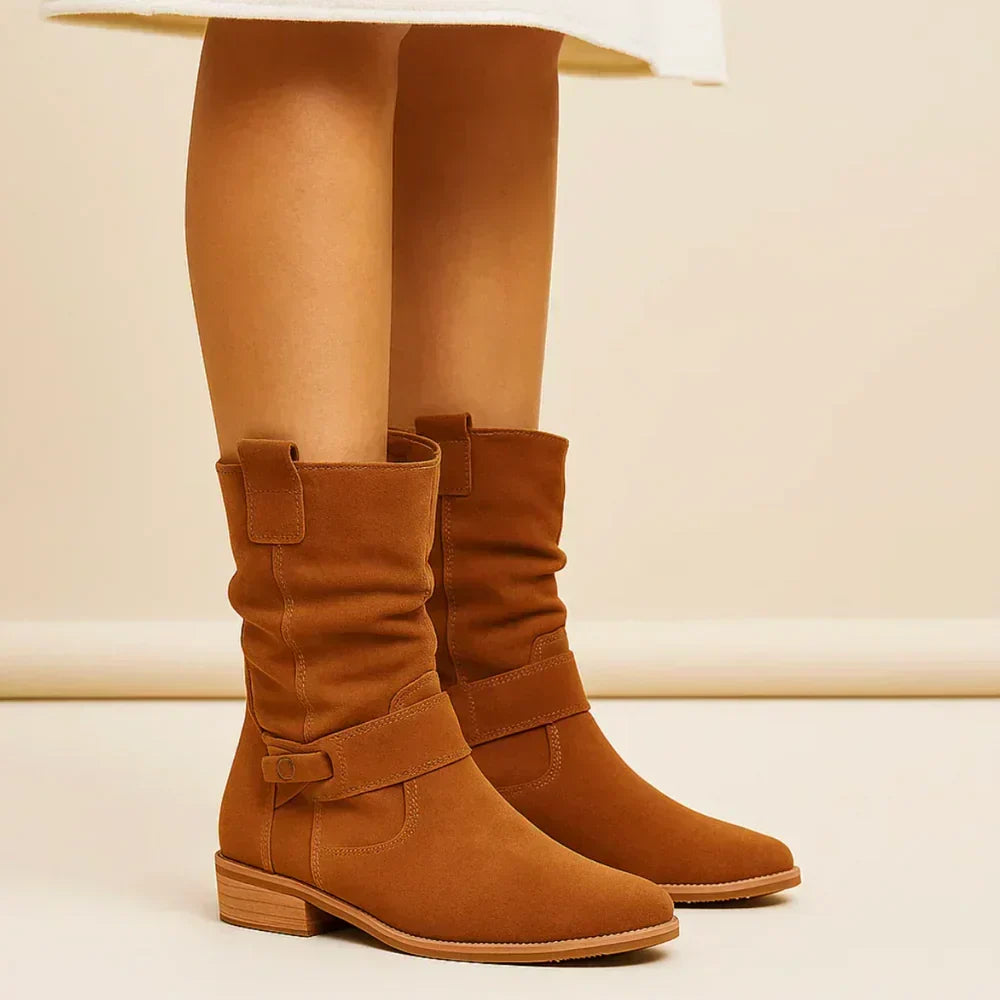 Calluna - Wadenhohe Soft-Touch Blockabsatz-Stiefel