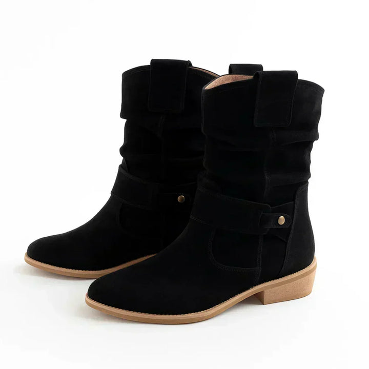 Calluna - Wadenhohe Soft-Touch Blockabsatz-Stiefel