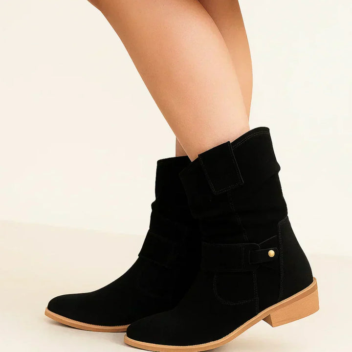 Calluna - Wadenhohe Soft-Touch Blockabsatz-Stiefel