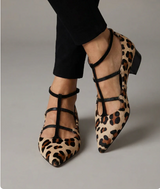 Georgina - Raffinierte Riemchen-High-Heels im Leoparden-Print