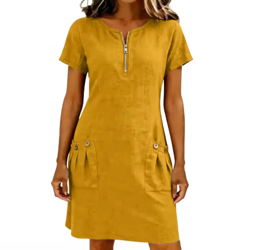 Adelise - Soft-Touch-Sommerkleid mit V-Ausschnitt