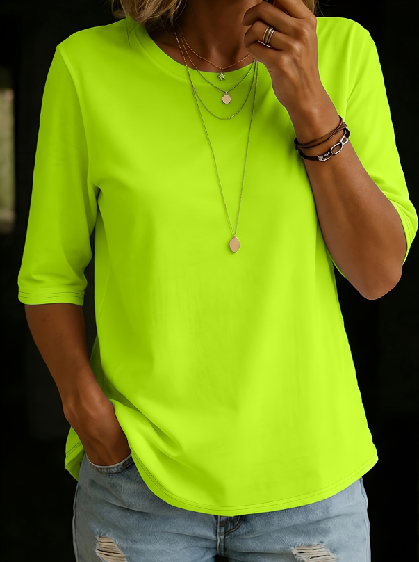 Isara - Soft-Touch-T-Shirt mit halblangen Ärmeln