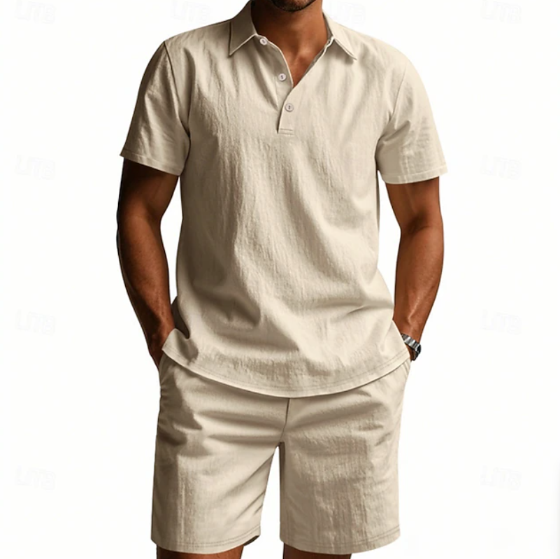 Gervase - Atmungsaktives Set aus Poloshirt und Shorts